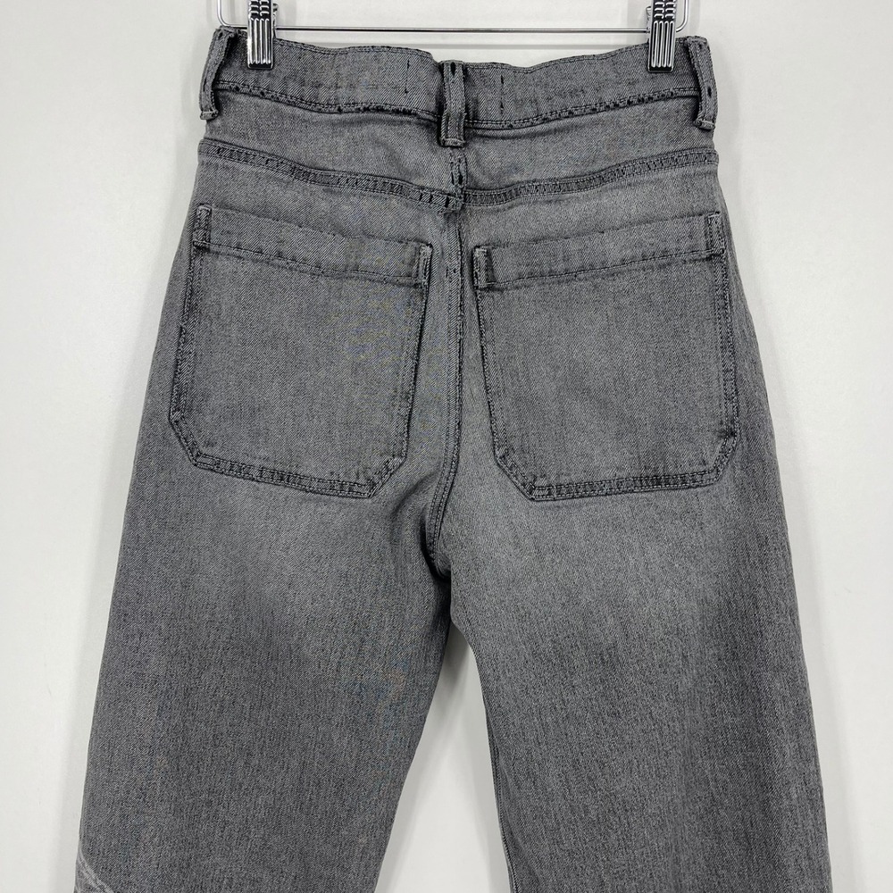 Hollister Super Baggy Snake Graphic Jeans Faded Gray Wide Leg Womens Size 28 - Picture 7 of 15